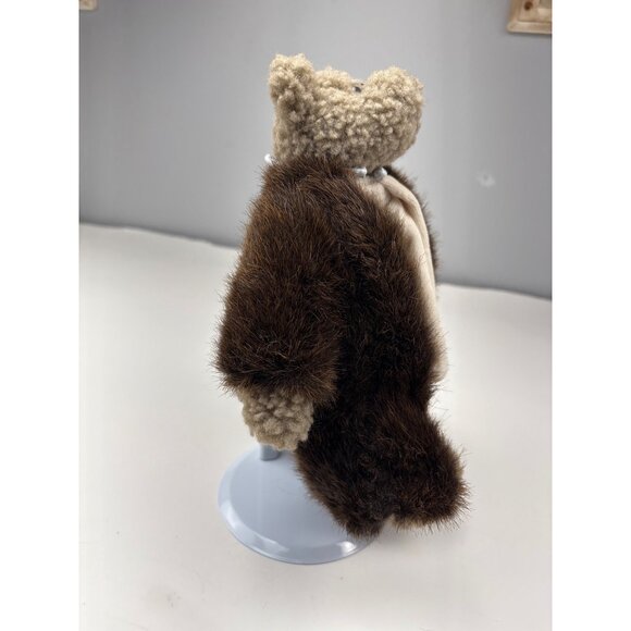Boyds Skidoo Bear Collectible with Brown Coat & Cream Scarf Adorned - Picture 3 of 10